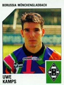 Sticker Uwe Kamps - German Football Bundesliga 1992-1993 n. 194 - Panini