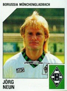 Cromo Jörg Neun - German Football Bundesliga 1992-1993 n. 201 - Panini
