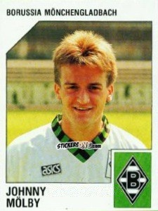 Cromo Johnny Mölby - German Football Bundesliga 1992-1993 n. 205 - Panini