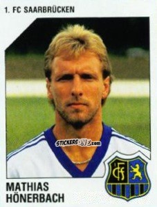 Sticker Mathias Hönerbach - German Football Bundesliga 1992-1993 n. 256 - Panini