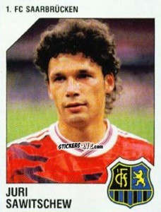 Sticker Juri Sawitschew - German Football Bundesliga 1992-1993 n. 265 - Panini