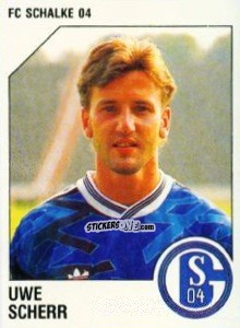 Cromo Uwe Scherr - German Football Bundesliga 1992-1993 n. 277 - Panini