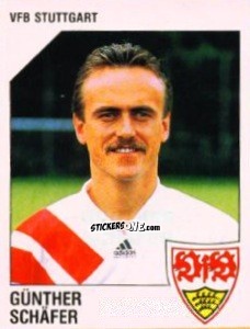 Cromo Günther Schäfer - German Football Bundesliga 1992-1993 n. 290 - Panini