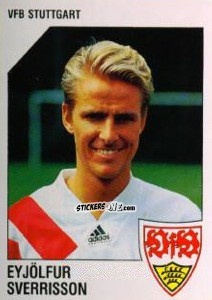 Cromo Eyjölfur Sverrisson - German Football Bundesliga 1992-1993 n. 296 - Panini