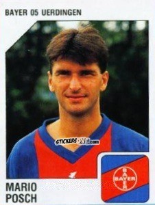 Sticker Mario Posch - German Football Bundesliga 1992-1993 n. 310 - Panini