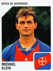 Sticker Michael Klein - German Football Bundesliga 1992-1993 n. 317 - Panini