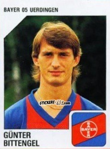 Cromo Günter Bittengel - German Football Bundesliga 1992-1993 n. 323 - Panini