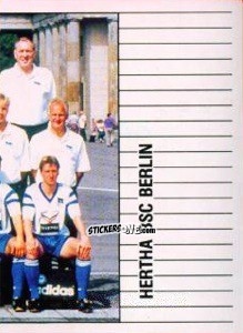 Cromo Mannschaft Hertha BSC - German Football Bundesliga 1992-1993 n. 348 - Panini