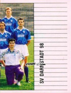 Cromo Mannschaft SV Darmstadt 98 - German Football Bundesliga 1992-1993 n. 359 - Panini