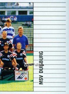 Sticker Mannschaft MSV Duisburg - German Football Bundesliga 1992-1993 n. 368 - Panini