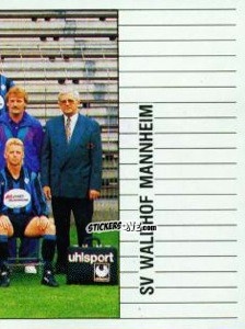 Sticker Mannschaft SV Waldhof Mannheim - German Football Bundesliga 1992-1993 n. 399 - Panini