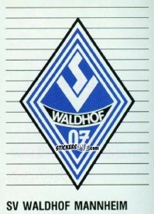 Sticker Wappen SV Waldhof Mannheim - German Football Bundesliga 1992-1993 n. 400 - Panini