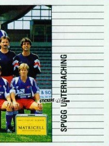 Cromo Mannschaft SpVgg Unterhaching - German Football Bundesliga 1992-1993 n. 431 - Panini